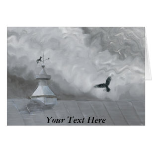 Corneille et girouette météorologique