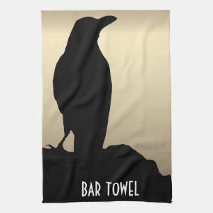 Corneilles, Black Bird Bar Serviette Gold Raven
