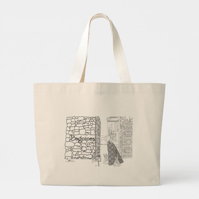 Cornemuses et Scotties en Écosse Sac fourre-tout (Dos)