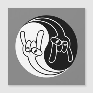 Cornes de Diable Yin Yang Métal Lourds