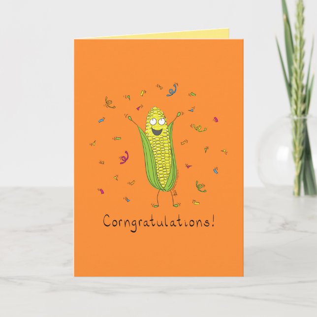 Corngratulations - Félicitations amusantes Carte d (Devant)