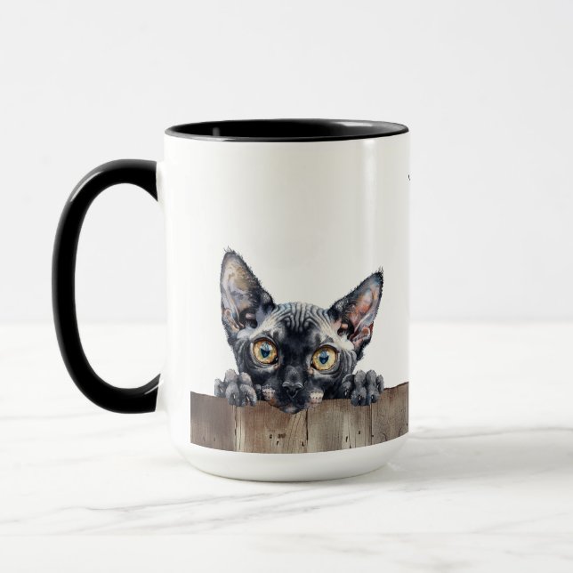 Cornish Rex Chat Mug (Gauche)