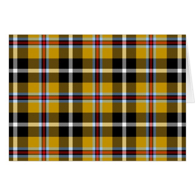 Cornouailles National Tartan Jaune et Noir Plaid (Devant horizontal)