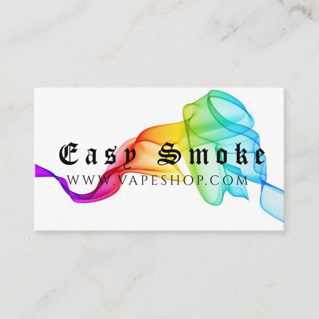 Corolful Smoke Vape Shop Carte de visite (Devant)
