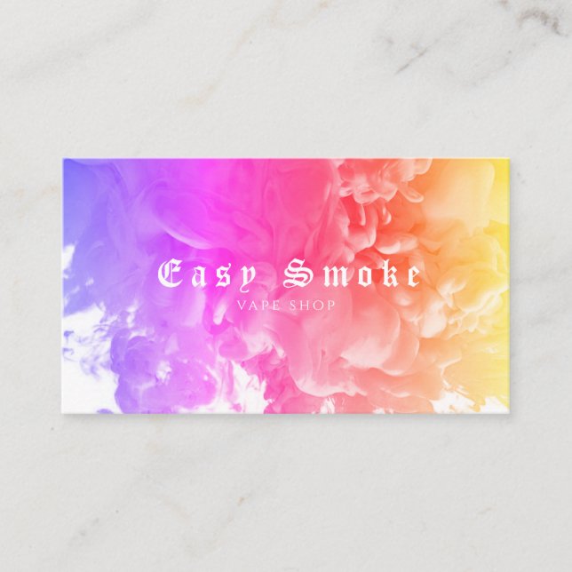 Corolful Smoke Vape Shop Carte de visite (Devant)