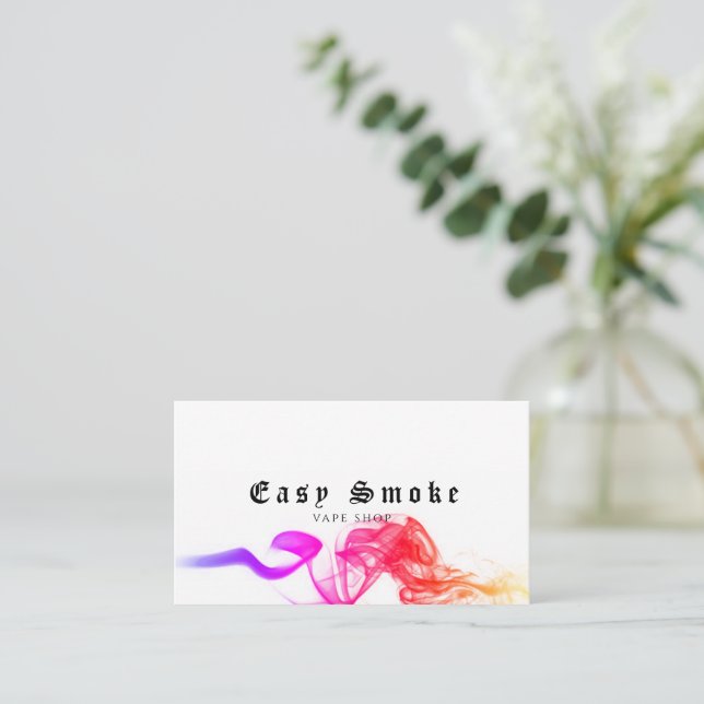 Corolful Smoke Vape Shop Carte de visite (Debout devant)