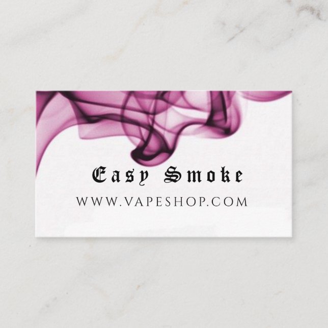 Corolful Smoke Vape Shop Carte de visite (Devant)