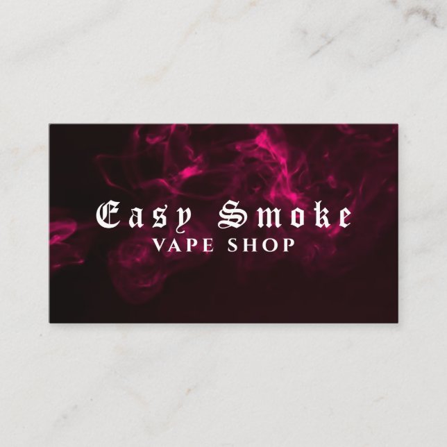 Corolful Smoke Vape Shop Carte de visite (Devant)
