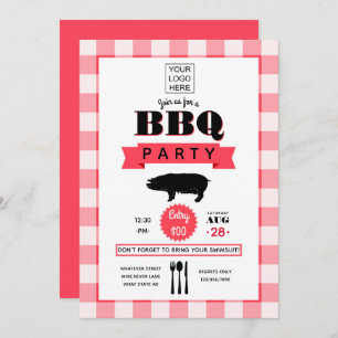 Corporate Barbecue ajouter le logo Invitation