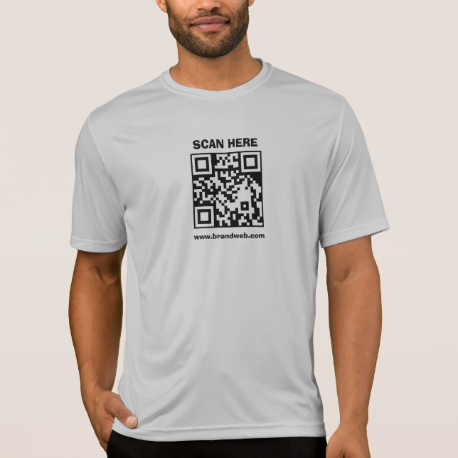 Corporate QR Scan Me Silver Staff T-Shirt (Devant)