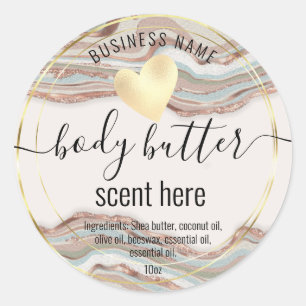 corps beurre agate pierre étiquette produit modern