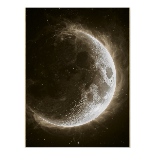 Corps céleste l -- Art mural de la Lune (Devant)