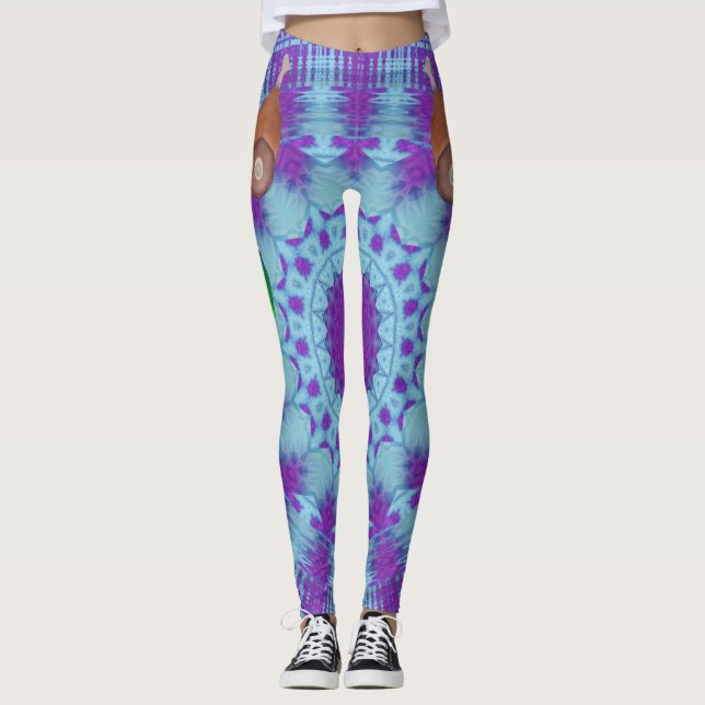 Corps de guerre pourpre Caractère force Leggings (Devant)