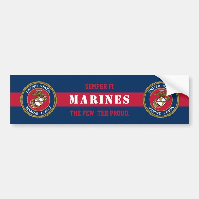 Corps des Marines des États-Unis - Sticker à pare- (Devant)