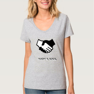 Corps et âme mains en noir et blanc T-Shirt