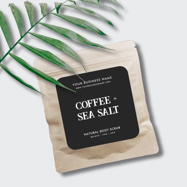 Corps moderne gommage élégant étiquette de produit (Créateur téléchargé)