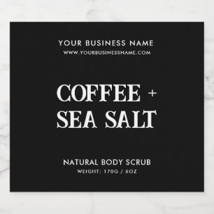 Corps moderne gommage élégant étiquette de produit