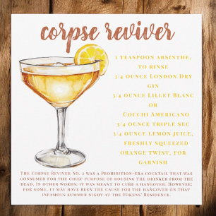 Corpse Reviver Cocktail Drink Recette Carte