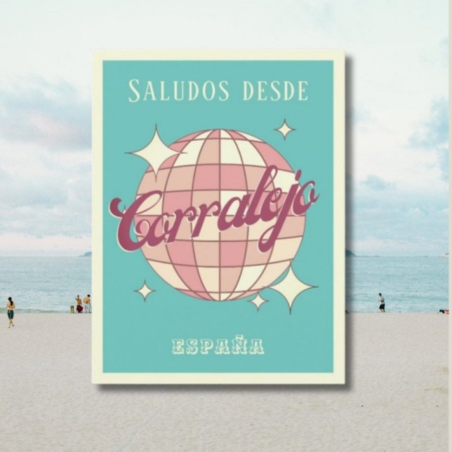 Corralejo Espagne vacances retro Carte postale (Créateur téléchargé)