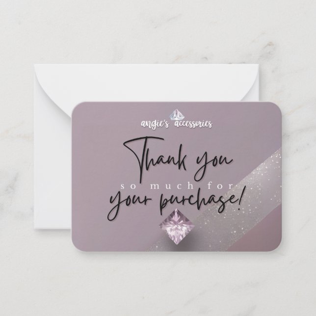 Correspondance Accessoires d'Angie Carte de remerciements personn (Devant)