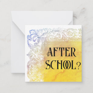 Correspondance *~* APRÈS L'ÉCOLE ? Carte de note plat AP63 Friend
