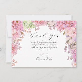 Correspondance Aquarelle Carte de remerciements Fleurs