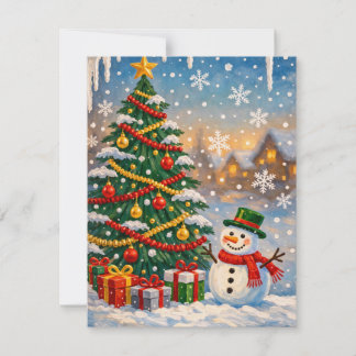 Correspondance Arbre de Noël traditionnel et carte de vacances de