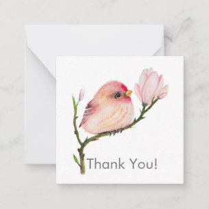 Correspondance Bébé mignon Redpoll Bird Merci carte de note