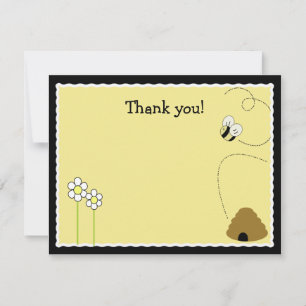 Correspondance Bee Happy Bumblebee *Matte Finish* Carte de remerc
