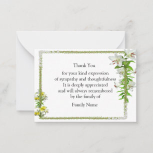 Correspondance Belle Carte de remerciements à cadre fleuri