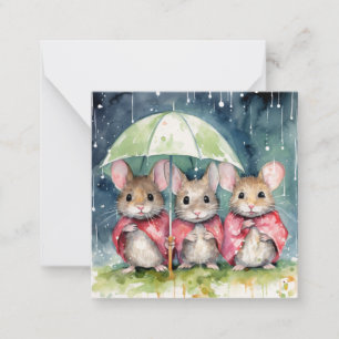 Correspondance Belle carte de souris aquarelle