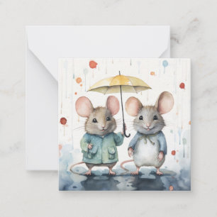 Correspondance Belle carte de souris aquarelle