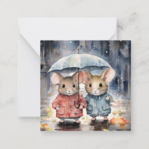Correspondance Belle carte de souris aquarelle