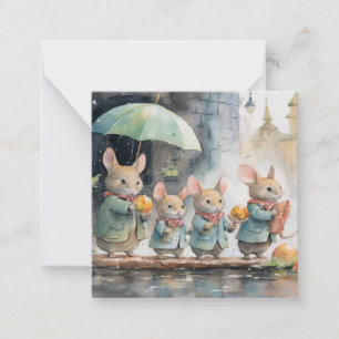 Correspondance Belle carte de souris aquarelle