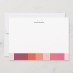 Correspondance bloc de couleur moderne minimaliste Carte papier à