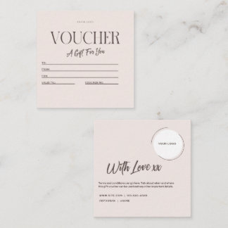 Correspondance Bon de luxe Certificat de carte cadeau minimaliste