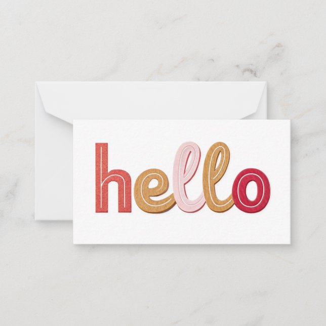 Correspondance "Bonjour" Carte de voeux moderne jouée - Bold Mult (Devant)