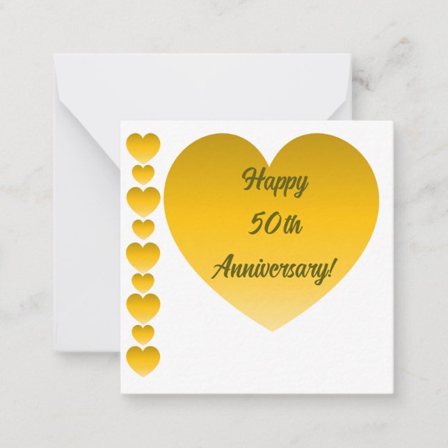 Correspondance Bonne carte de note du 50e anniversaire (Devant)