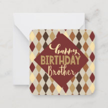 Bonne carte de note du frère anniversaire