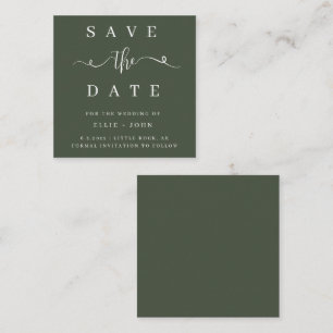 Correspondance BUDGET Olive Green Wedding Enregistrer la carte de