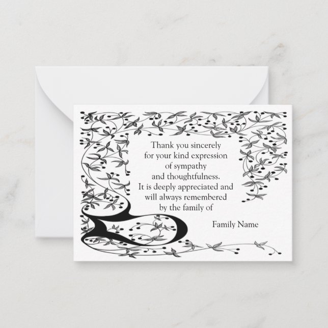 Correspondance Cadre d'art de ligne de coin après la carte funéra (Devant)