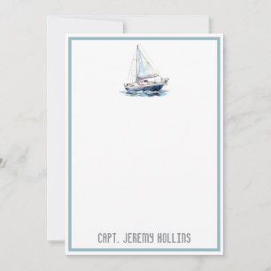 Correspondance Capitaine de yacht Skipper Carte de nom customisée