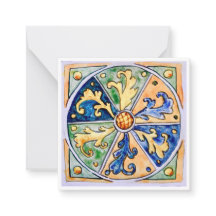 Carreau de céramique sicilien - P7 - Carte plate