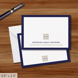 Correspondance Carte à billets blancs Marine Logo de l'entreprise