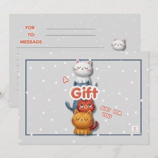 Correspondance Carte Cadeau Chaton Mignon | Carte de Note Juste P