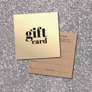 Correspondance Carte cadeau de beauté en or Kraft Faux imprimé si