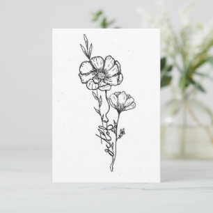 Correspondance Carte d'anniversaire de fleur de naissance d'octob