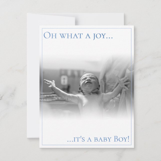 Correspondance Carte d'annonce de naissance avec bébé (Devant)