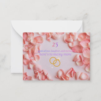 Correspondance Carte de 25e anniversaire de mariage pour couples