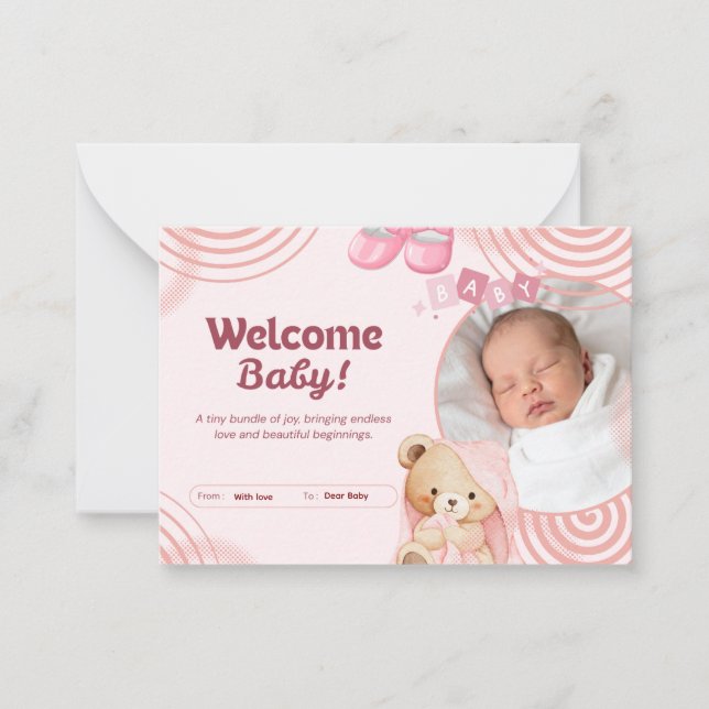 Correspondance Carte de Bienvenue Mignonne Petit(e)  (Devant)